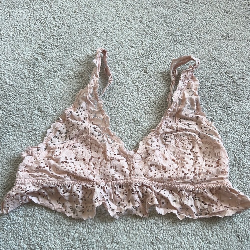 Pink Eyelet Bralette